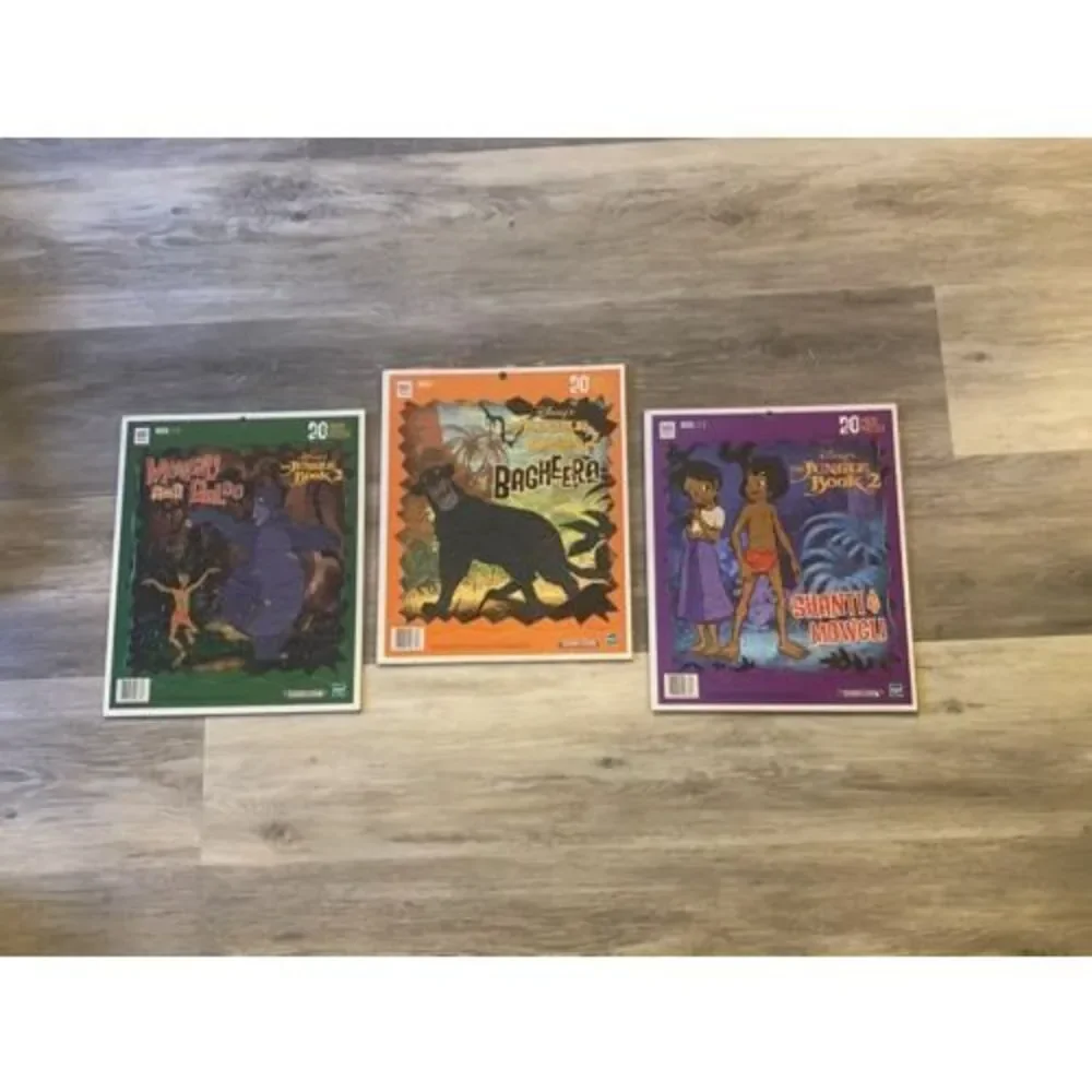 *Vintage Disney Jungle book 2 set of 3 puzzles 20 pieces puzzle